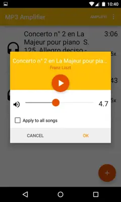 MP3 Amplifier android App screenshot 2